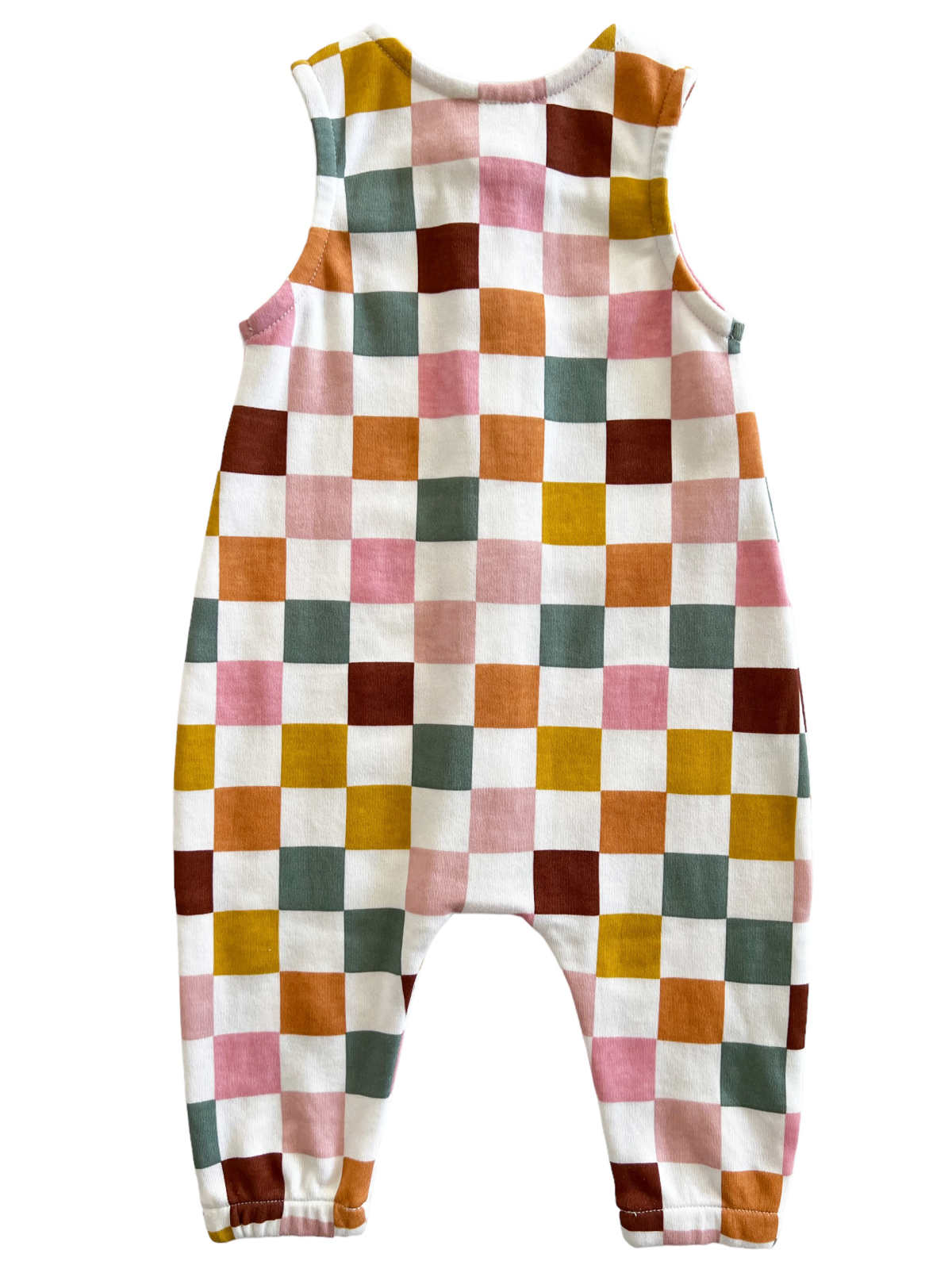 Cake Pop Checkerboard / Organic Bay Jumpsuit