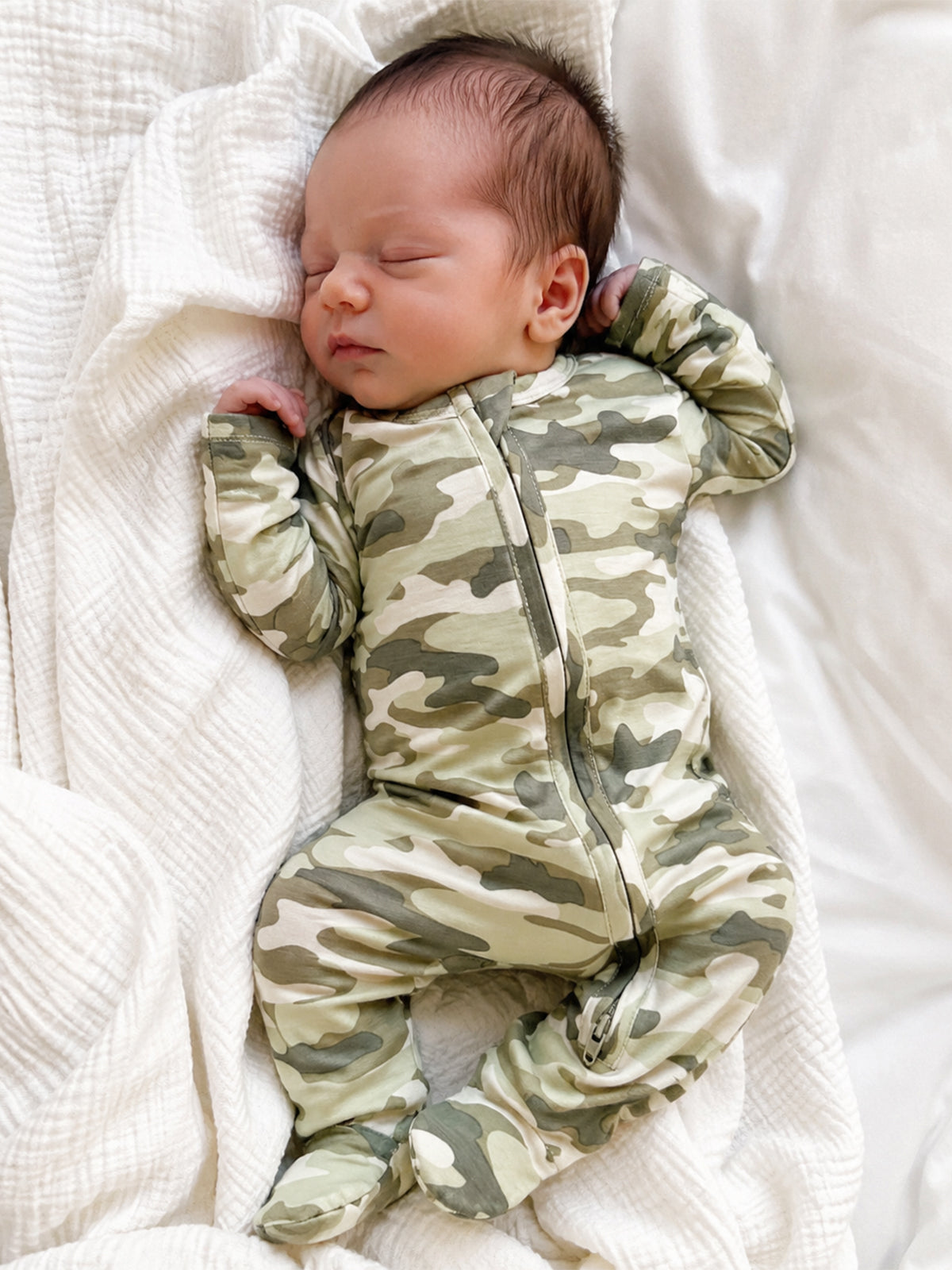 2-Way Zip Footie, Camo