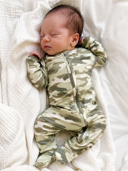 2-Way Zip Footie, Camo