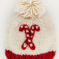 Candy Cane Knit Pom Hat
