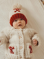 Candy Cane Knit Pom Hat