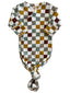 Cannoli Checkerboard / Organic Kimono Knot Gown