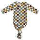 Cannoli Checkerboard / Organic Kimono Knot Gown