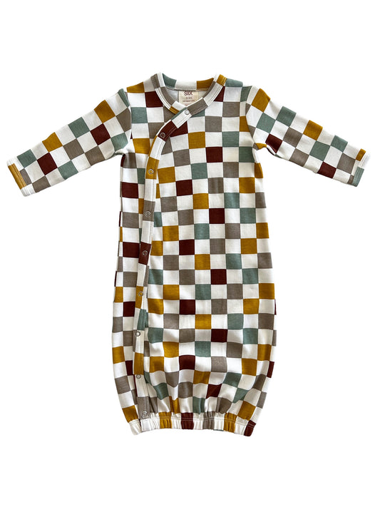 Cannoli Checkerboard / Organic Gown