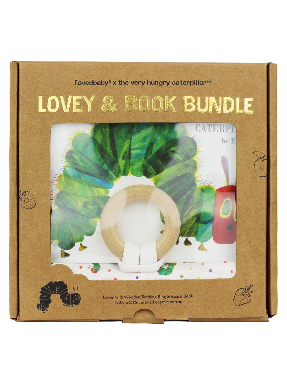 Organic Lovey & Book Bundle, The Very Hungry Caterpillar