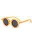 Kids Round Sunglasses, Clear Mustard