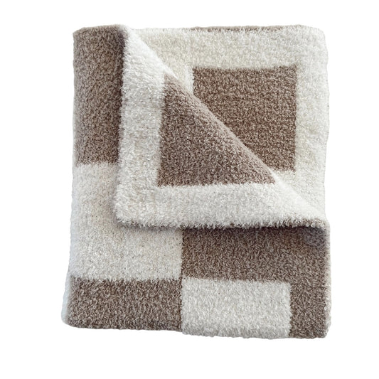 PhufyBliss™ Checker Mini Blanket, Cocoa