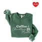 Coffee & Christmas Music Sweatshirt, Heather Forest