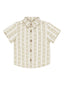 Rylee & Cru Collared Short Sleeve Shirt, Palm Stripe