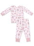 Long Sleeve Loungewear Set, Cowgirl Boots & Bows