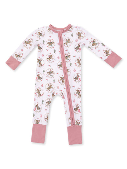 2-Way Zip Romper, Cowgirl Cameos