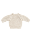 Crew Neck Garter Stitch Sweater, Natural