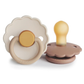 Daisy Natural Rubber Pacifier 2-Pack, Chamomile/Peach Bronze