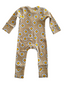 Daisy Pop Biscotti / Organic 2-Way Zip Romper