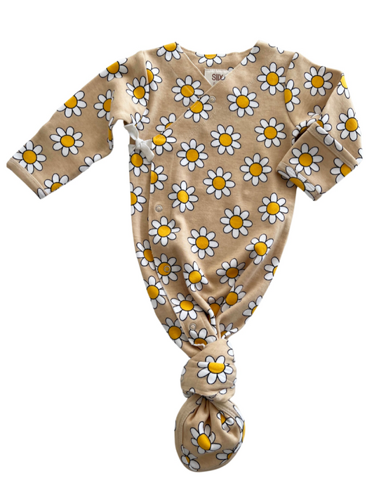 Daisy Pop Biscotti / Organic Kimono Knot Gown