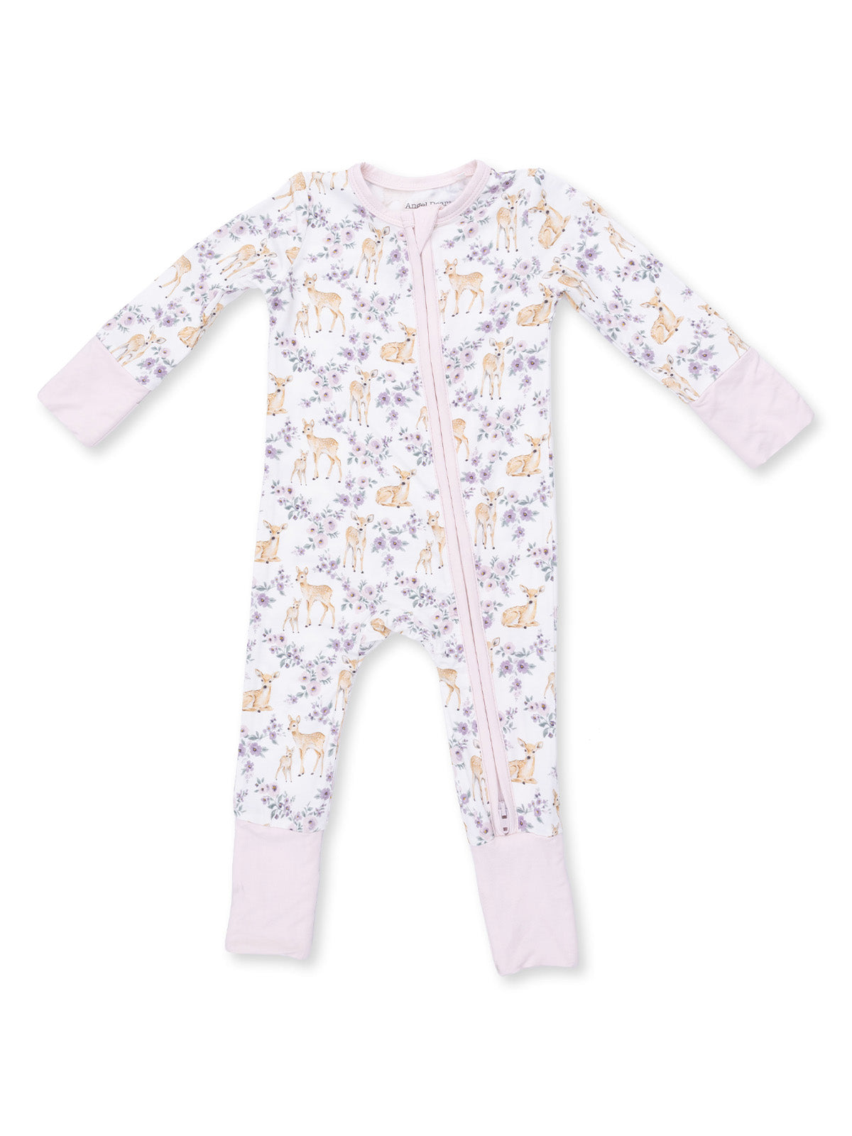 2-Way Zip Romper, Floral Deer