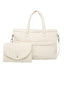 Diaper Bag + Changing Pad Set, Oat Check