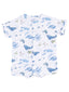 Dolman Henley Shortall, Watercolor Blue Whales