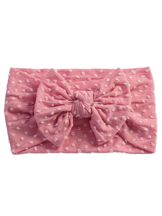 Dotty Bow, Rosy Pink