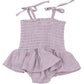 Smocked Bubble w/ Skirt, Dusty Lavender