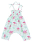 Smocked Romper, Flamingos