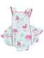 Ric-Rac Ruffle Sunsuit, Flamingos