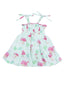 Tie Strap Smocked Sundress, Flamingos