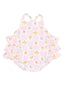 Ruffle Sunsuit, Floral Check