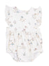 White baby rompers featuring whimsical duck and flower patterns. Ideal for playful and comfy outfits.