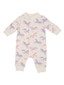 French Terry Baseball Collar Romper, Dreamy Unicorns