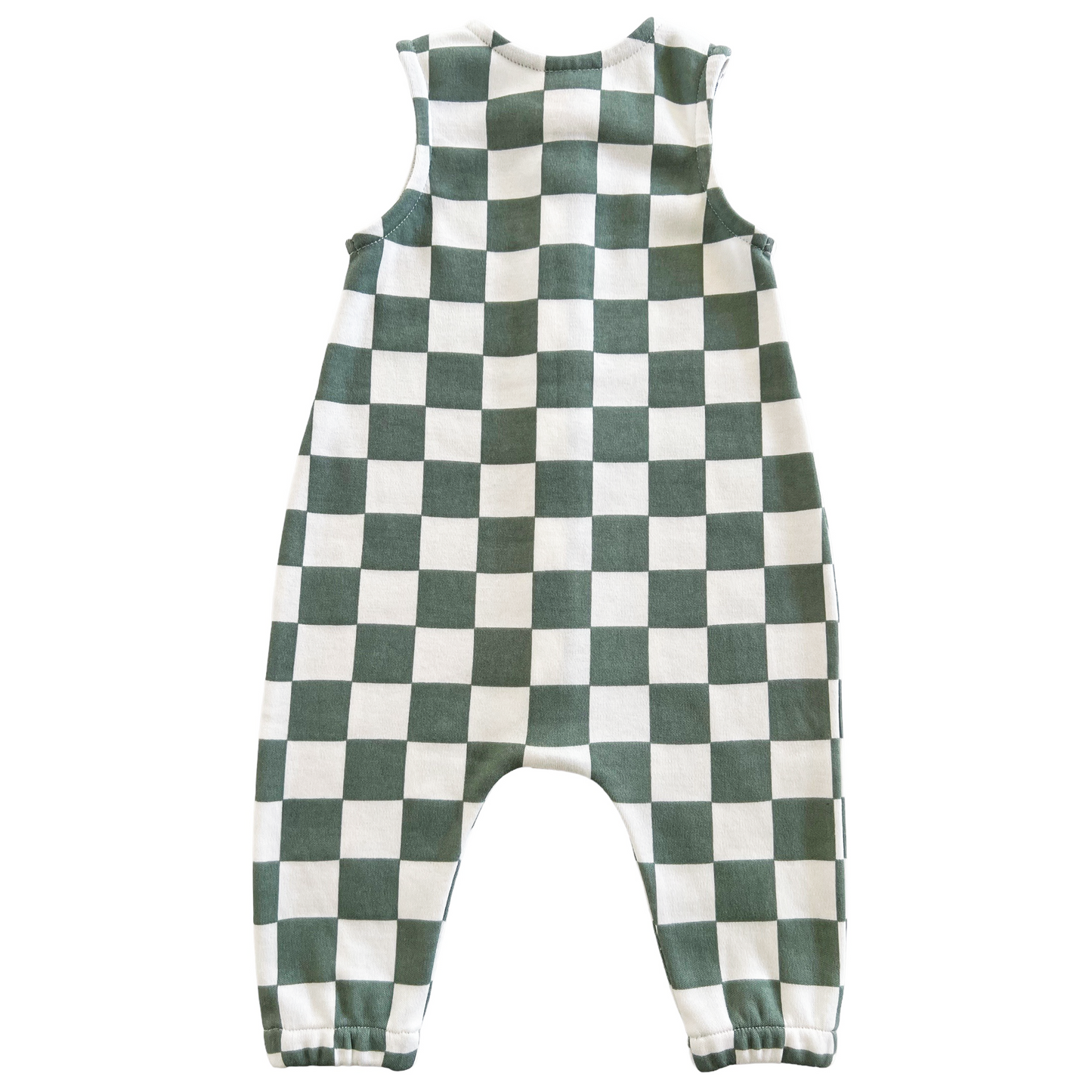 Matcha Milkshake Checkerboard / Organic Bay Jumpsuit