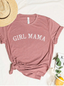 Girl Mama Women's Graphic Tee, Heather Mauve