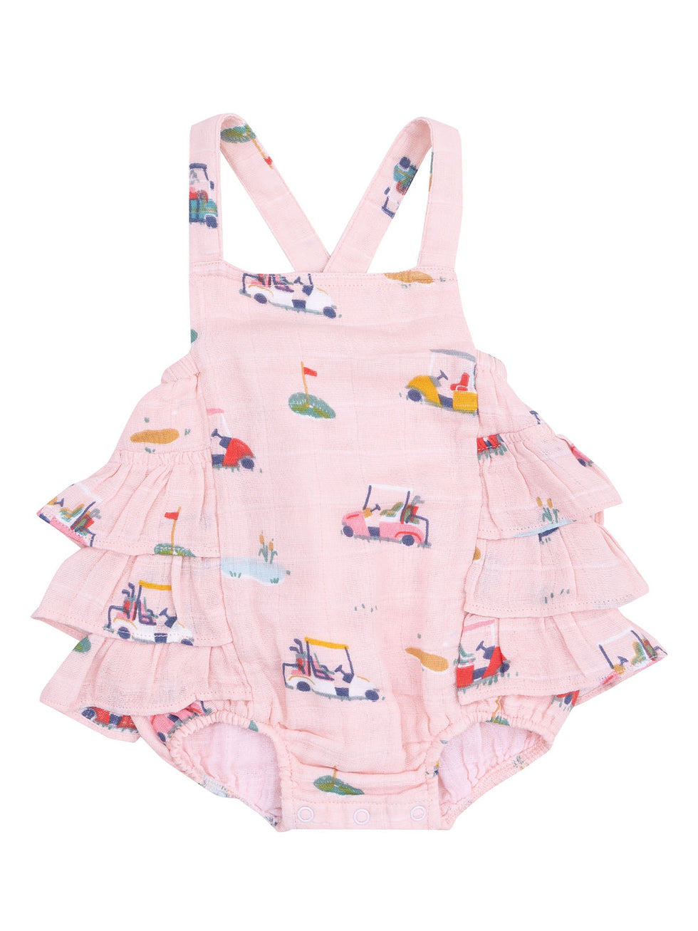 Sophie & Lucas Girls Green Stripe Golf Cart Cruiser Bloomers Set main image 1