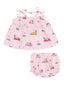 Ruffle Top & Bloomer, Golf Cart Cuties Pink