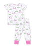 Loungewear Short Set, Golf Carts Pink