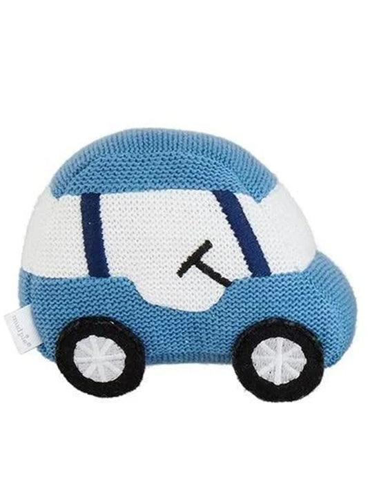 Knit Rattle, Blue Golf Cart