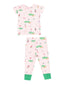 Short Sleeve Loungewear Set, Golf Things Pink