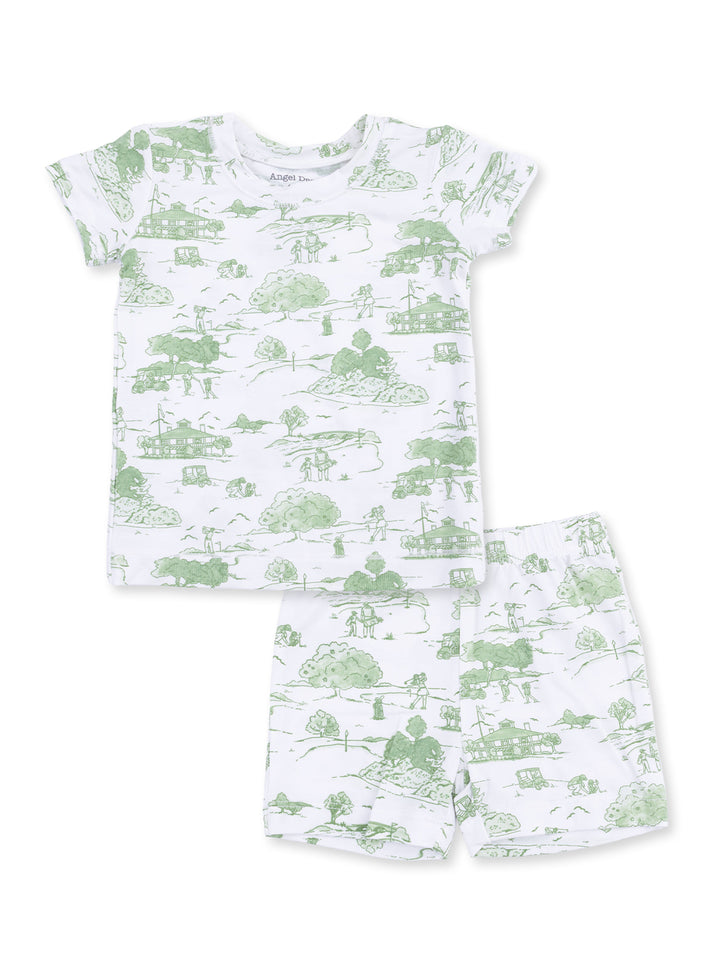 Loungewear Short Set, Golf Toile Green