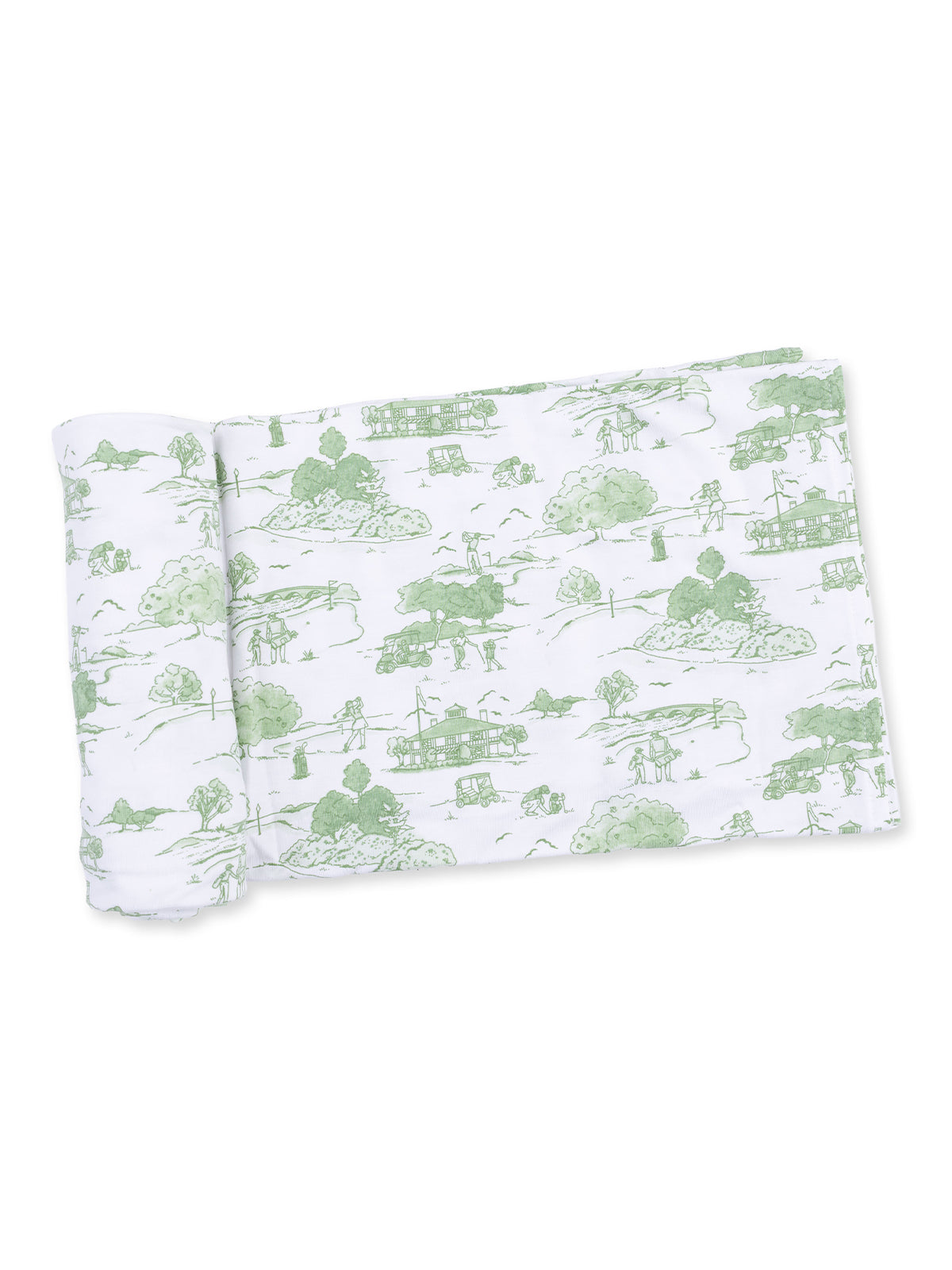 Stretch Swaddle, Golf Toile Green