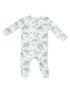2-Way Zip Footie, Golf Toile Green