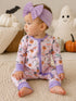 2-Way Zip Romper, Halloween Monster Dress Up Pink