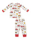 Long Sleeve Loungewear Set, Happy Tractors