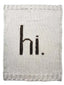 Hi. Hand Knit Blanket, Black