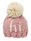 "Hi." Knit Beanie, Rosy