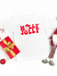 Holly Jolly Happy Face Short Sleeve Tee, White