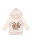 Organic Printed Raglan Hoodie, Doe-a-Deer