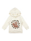 Organic Printed Raglan Hoodie, Foxy