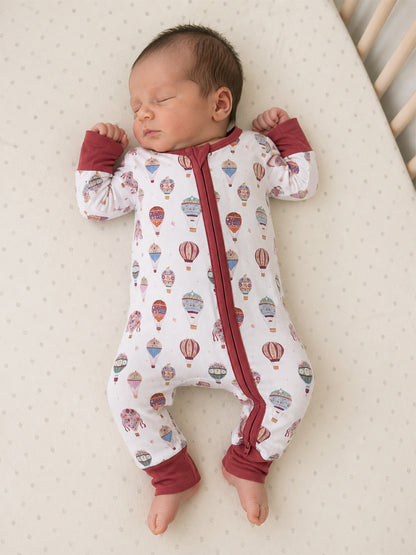 2-Way Zip Romper, Hot Air Balloon