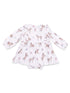 Long Sleeve Ruffle Bodysuit Dress, I Love Horses