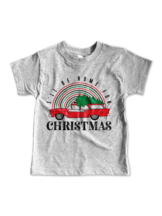 I'll Be Home for Christmas Tee, Heather Grey